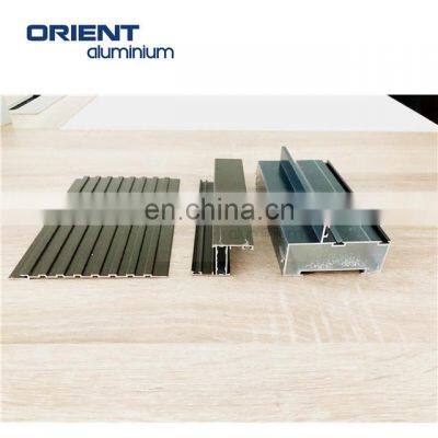 Powder Coated Charcoal Color Aluminium Extrusion Profile 6063t5 Wholesale for South Africa photo-2