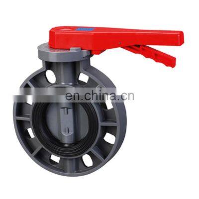 Anti corrosion Flange type Sea Water Plastic CPVC PVC Wafer 6 inch Butterfly Valve