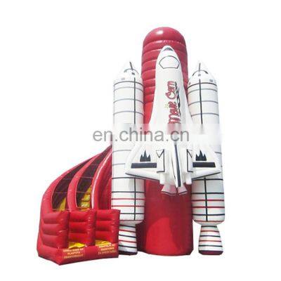 Customized commercial rocket model inflatable giant slide inflatable bouncer slide