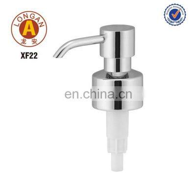 LongAn Factory China New Style Free Sample Amber Black Metal Zinc Alloy Soap Dispenser Pump Sprayer For Glass Bottle photo-3