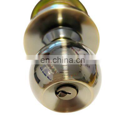 Entrance Privacy Brass Cylinder Home Security Tubular Round Knob Lock photo-2