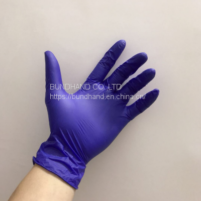 China Purple Powder Free Nitrile Disposable Gloves For Medical Industry Field Factory photo-3
