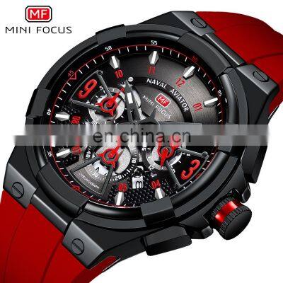 MINI FOCUS 0402G New Style Luminous Silicone Band Business Water Resist Men Sport Watches