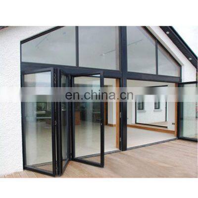 Professional Cheap Tempered Glass Window Frameless Aluminum Bi-folding Window