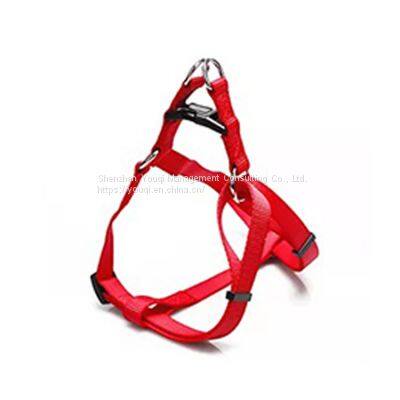 High Quality Outdoor Triangle Style Nylon Webbing Dog Harness/ Colorful Adjustable Dog Harness/ Dog Lead