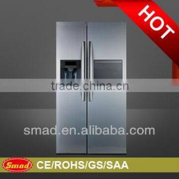 Auto defrost side by side refrigerator with home minibar