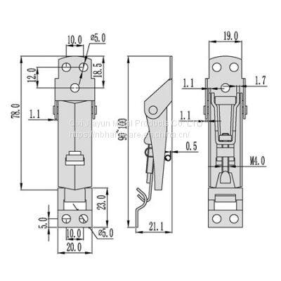 Stainless Steel Toggle Latch Spring Loaded Locking Hasp Lock Toggle Latch photo-4