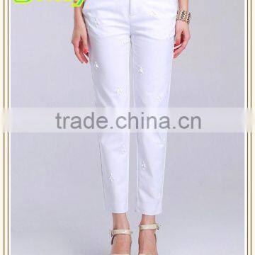 New Fashion Women Elegant Beading Pants Working Legging Trousers