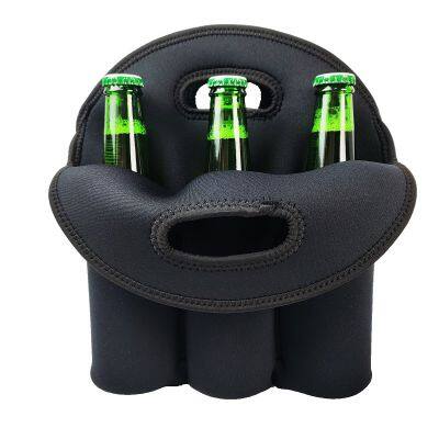 Custom Color High Quality Insulated Neoprene 6 Pack Wine Beer Bottle Cooler Tote Bag Holder for Party photo-4