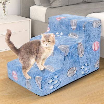 Glow-in-the-Dark Pet Play Toy Steps Stairs Dog Cat Training Toy Bed Ladder for Sofa Climbing Ramp for Small Pets Stairs for Couch