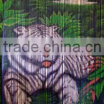 High quality best selling Bamboo Door Curtain with White Tiger in Viet Nam