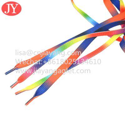 Hot Transfer Flat Shoelace Print Logo Sneaker Polyester Shoelace photo-3