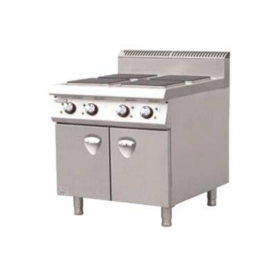 Commercial 4-Burner Electric Hot Plate With Stainless Steel Cabinet 380V-415V