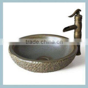 China Manufacturer Curved hand painted ceramic vanity set