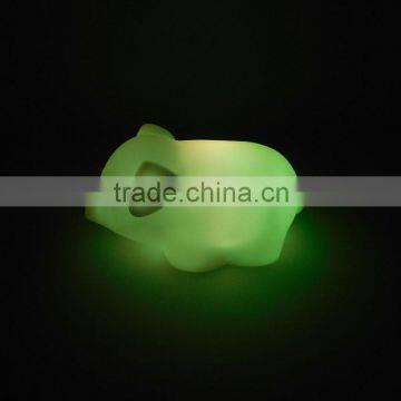 Room Decoration Happy Plastic Pig Shape 7 Color Changing Mini Light With 3 Button Cell photo-5