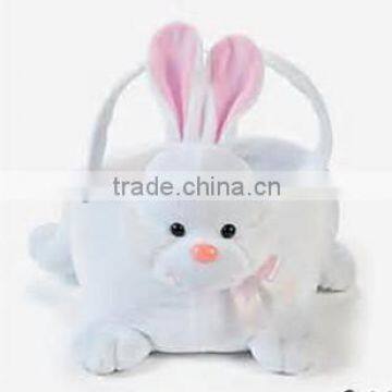 easter bunny basket/ plush easter basket/ plush easter bunny basket