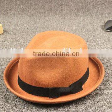 Star Favourite Ribbon Fixed Ladies Elegant Vintage Wool Fedora Hat