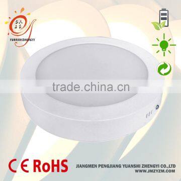 CE Quality Surface white frame Dimmable LED 6w round panel light office used