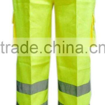 Workwear Hi Vis Yellow Combat Trousers With High Reflective Straps photo-2