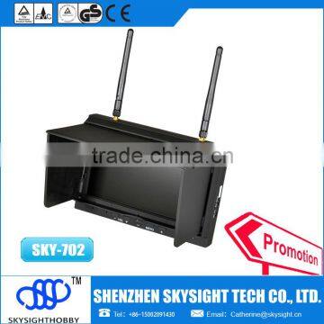 Sky-702 7inch( not 6 inch) LCD FPV Monitor/receiver / Displayer with Built-in li-po battery