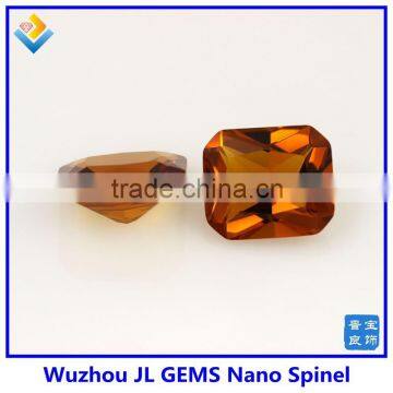 Synthetic Citrine M Orange Color Nano Spinel Octagon Shape Nano Spinel Gem Stone photo-3