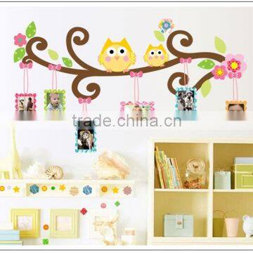 ALFOREVER the owl photoframe decals,owl photoframe sticker