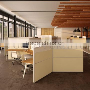 120 degree Y shape High wall Office Workstation Cubicle in Wooden finished ( SZ-WS384)