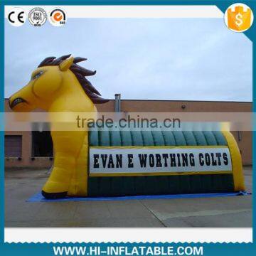 Bespoke Inflatable Horse Mascot Tunnel / inflatable sport tunnel