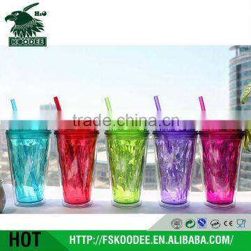 wholesale price top quality plastic cup with straw and lid