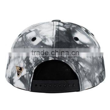 Fashion Metal Plate Tie Dyed Snapback Cap photo-5