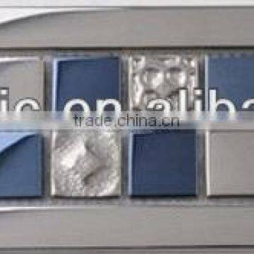 Border Glass Mosaic Tile-black Plating Mix Silver Plating