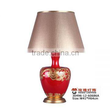 China ceramic table lamp in red