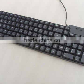 Full Black Colour Cheapest Desktop Best Multimedia Wired USB Keyboard photo-4