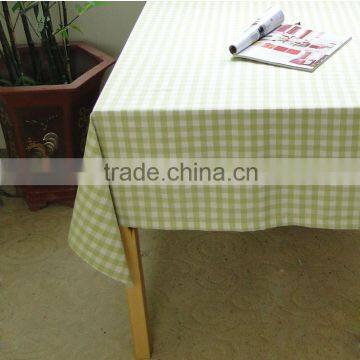 T/C Yarn Dyed Check Fabric Plain Green Grid Cloth Plain Table Cloth photo-2