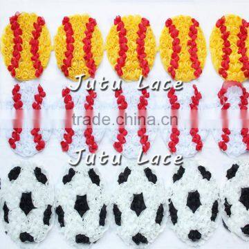 Shabby Rosette Trim Basketball , Football/rugby, Soccer Ball, Volleyball, Softball Flower Accessories photo-2