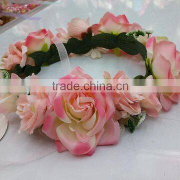 Fashion Tiara Flower Garland Crown Headband for Women Wedding Garland Crown Handband for Girls photo-5