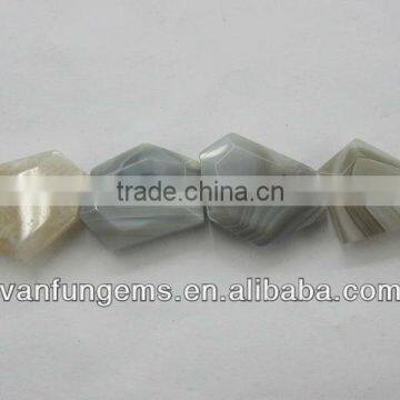 Bostwanna agate faceted tumble natural stone