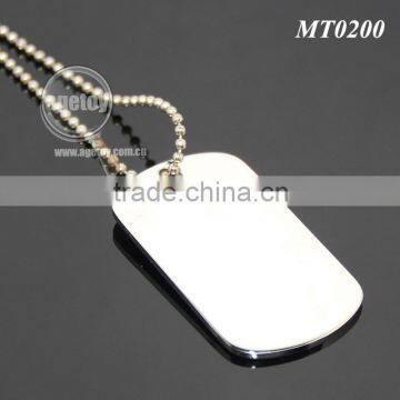 High Polished Mirror Effect Round Rectangle Shaped Stainless Steel Promotional Blank Metal Pet Dog Tag