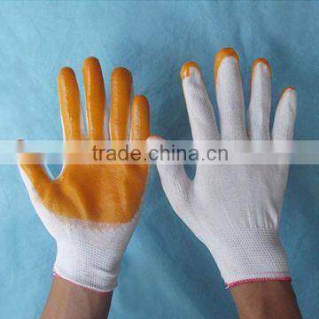 Good quality gardening glove latex palm coated cotton work glove GL2068