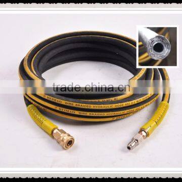 Two High Tensile Steel Wire Braided Rubber Hose