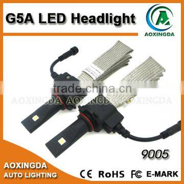 Non Fan G5 LED Headlight 9005 HB3 5000LM per Set With Flexible Copper Heat Sink