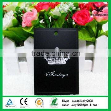 Luxury jeans hang hard paper tag printed paper hang tags, garment hang tags