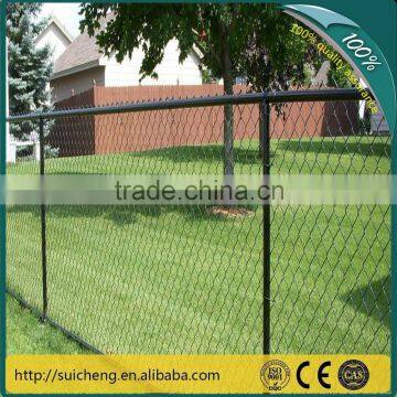 PVC Coated Chain Link Fence/Plastic Chain Link Fence for USA(Guangzhou Factory)