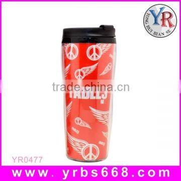 wholesale color change travel plastic mug cup with custom printing logo