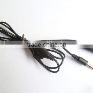 Hi-quality gold-plated DC3.5 M-F with sound adjustment button cable,audio with VOL adjustment cable