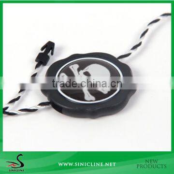 Sinicline Plastic Seal tag with logo in relief on both sides