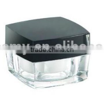 new design cosmetics acrylic square creambottles and jars for sale