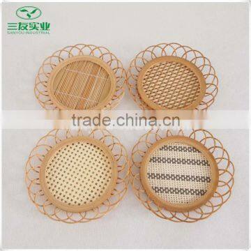 Bamboo Coaster Cup Mat of Different Patterns