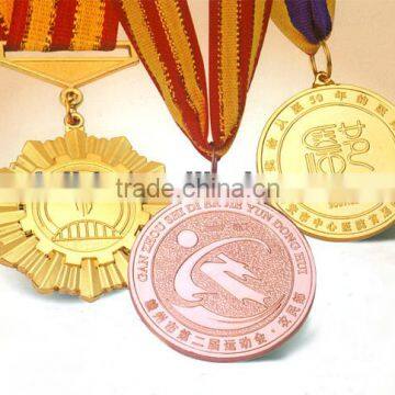 metal aluminum metal casting religious medal with ribbon