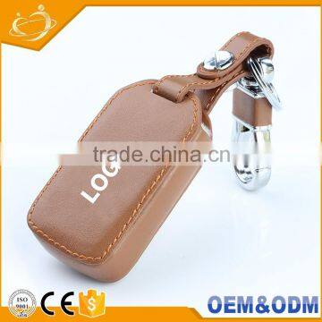 3 button remote fancy luminous key shell leather car key bag for honda